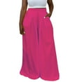 thumbnail image 1 of SELONE Palazzo Pants for Women Petite Formal With Pockets High Waist High Rise Plus Size Wide Leg Casual Long Pant Fashion Pants for Everyday Wear Running Errands Work Casual Event Hot Pink XL, 1 of 8