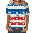thumbnail image 1 of SELONE Patriotic Camisoles American Flag Clothing O Neck Button Sleeveless Vest Short Tank T Shirt Blouse Tops Fourth of July Outfits Independence Day Apparel Celebrate Independence Day Navy XL, 1 of 4