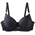 thumbnail image 1 of SELONE Plus Size A Cup T-Shirt Bra Lace Underwire Push Up Bra Spaghetti Strap T Shirt Bras Solid Underwear, 1 of 2
