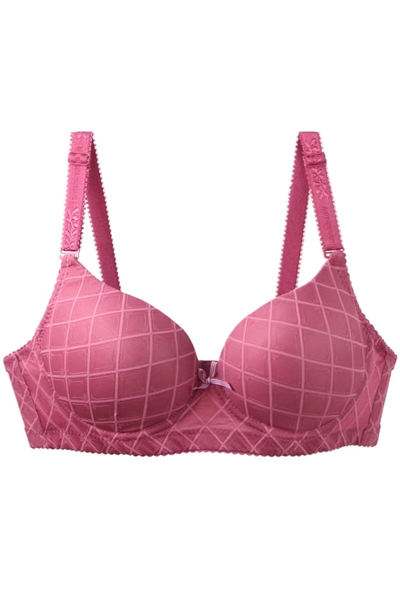 Plus Size Bras for Women Underwire B Cup Push Up T Shirt Bra Spaghetti Strap Bras Printed Everyday Underwear