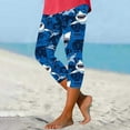 thumbnail image 1 of SELONE Plus Size Capri Leggings High Waisted Gym Leggings Summer Pants Curvy Slim Casual Vacation Pants Pull on Hawaiian Soft Yoga Lightweight Comfortable Multicolor 3XL Breathable Beach Pants, 1 of 5