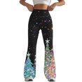 thumbnail image 1 of SELONE Plus Size Flared Leggings Women Gym Leggings Full Length Summer Pants Curvy Casual Long Flare Vacation Pants Yoga Multicolor XL Breathable Beach Pants (Non Shiny Design Only Prints), 1 of 5