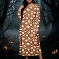 thumbnail image 1 of SELONE Plus Size Nightgowns for Women Long Maxi Sleepshirt Pumpkin Skeleton Long Sleeve Nightshirt Halloween Loungewear, 1 of 8