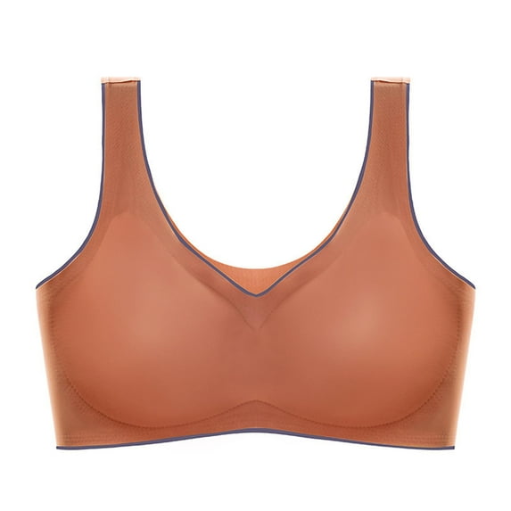 SELONE Plus Size Sports Bras for Women Support Bra Wide Strap T-Shirt Bralettes Solid Fashionable Underwear for Fitness
