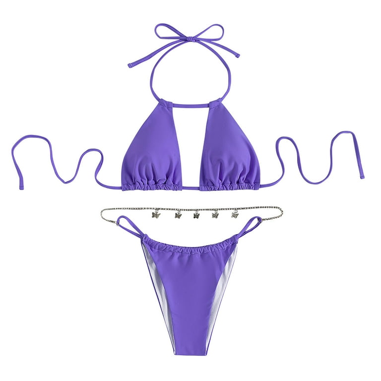 SELONE Plus Size Swimsuit for Women 2 Piece Bikini Hawaiian Beach Beachwear  Fashion Tummy Control Swimsuits Plus Size Bathing Suit Bathing Suit for  Women Tummy Control Womens Bathing Suits Purple S 
