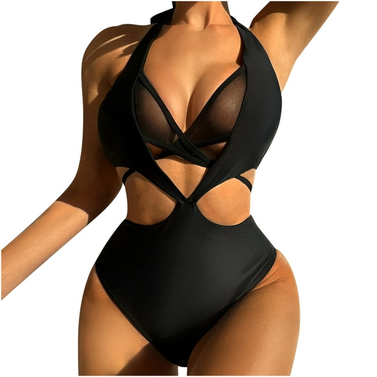 SELONE Plus Size Swimsuit for Women One Piece Monokini Romper