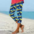 thumbnail image 1 of SELONE Plus Size Workout Leggings Capri High Waist Gym Leggings Summer Pants Curvy Slim Casual Vacation Pants Pull on Hawaiian Soft Yoga Lightweight Comfy Multicolor M Breathable Beach Pants, 1 of 5