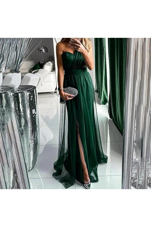 Prom Dresses Long Evening Dresses Sleeveless Rehearsal Dinner Dress Cocktail Dresses Maxi Formal Dress Off the Shoulder Elegant Dresses Bodycon Formal Formal Gowns Homecoming Dresses Green L