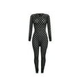 thumbnail image 1 of SELONE Rompers for Women Casual Long Sleeve Bodycon Fancy Long Pant Ladies Travel Comfortable Vacation Womens Rompers and Jumpsuits Fashion Hollow Tear the Hole Zipper Solid Color Black M, 1 of 9