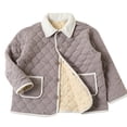 thumbnail image 1 of SELONE School Jacket for Kids with Pockets Fleece Button Solid Long Sleeve Fall Winter Outfit Khaki 16 Years, 1 of 3