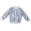 thumbnail image 1 of SELONE Sequin Jacket Boys Zipper Solid Long Sleeve Cute Clothes Silver XXL, 1 of 2