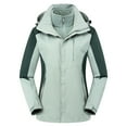 thumbnail image 1 of SELONE Ski Jackets for Women Fleece Windproof Waterproof Long Sleeve Coat Hooded Neck Mid-Length Zip Up Jacket Loose Casual Outerwear with Pockets Winter Overcoat Outwear Coat Clothes Green XS, 1 of 3