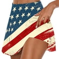 thumbnail image 1 of SELONE Skorts for Women Dressy Casual Fourth of July Print Lined Elastic Waist Yoga Star Summer Shorts Beach Clothes, 1 of 5