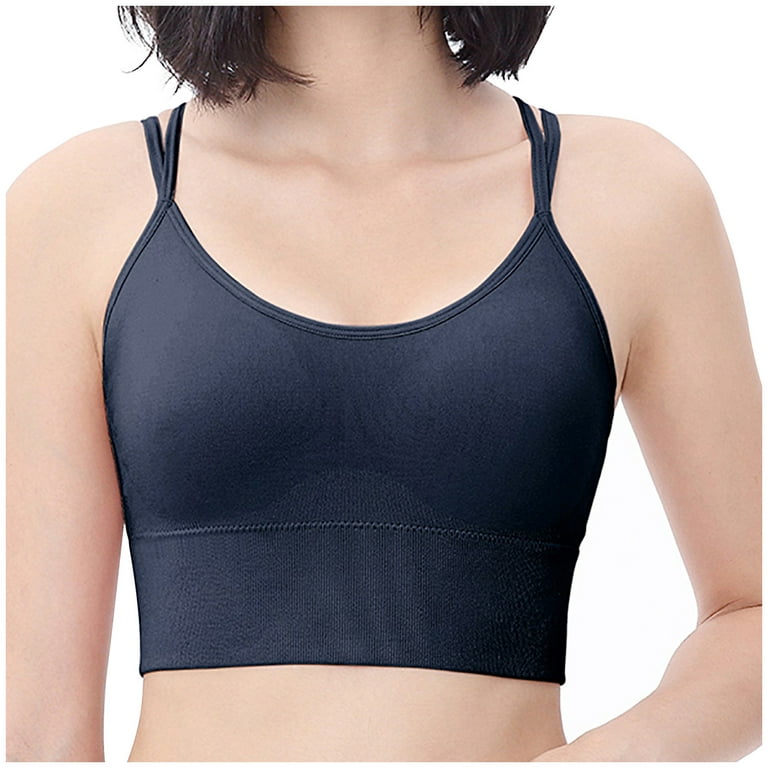 SELONE Sports Bras for Women No Underwire Plus Size Yoga Bras High Impact  Sports Full Figured Women Cross Ladies Shockproof Large Size No Steel Rings