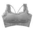thumbnail image 1 of SELONE Sports Bras for Women Lace Support Soft Bra Cross Back Wide Strap T-Shirt Bralettes Solid Comfortable Underwear, 1 of 3