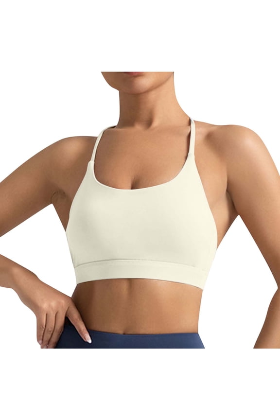 Sports Bras for Women Wireless Seanless Support Bra Halter Neck T-Shirt Bralettes Solid Underwear for Running