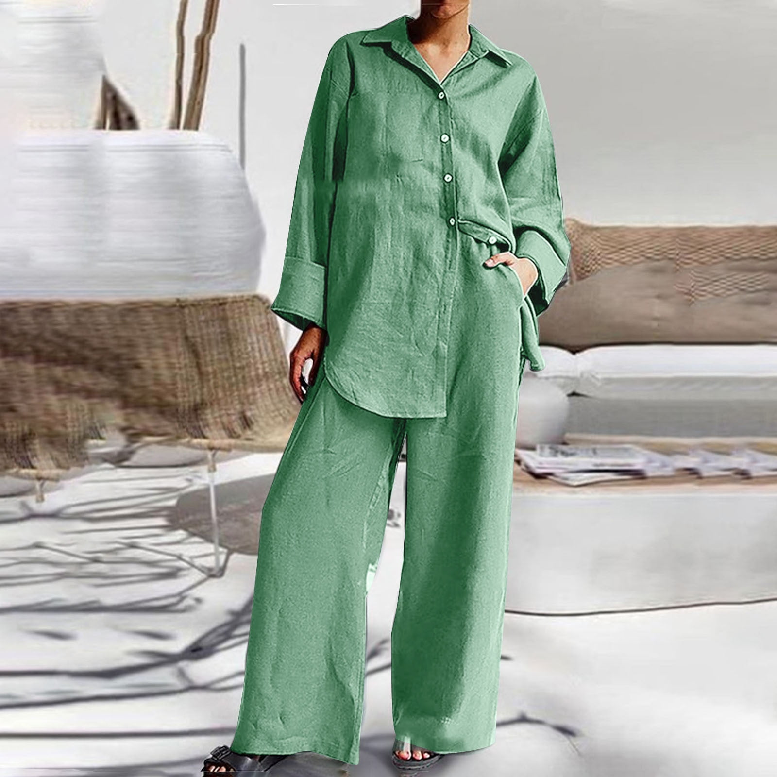 Linen Suits Summer 2 piece set