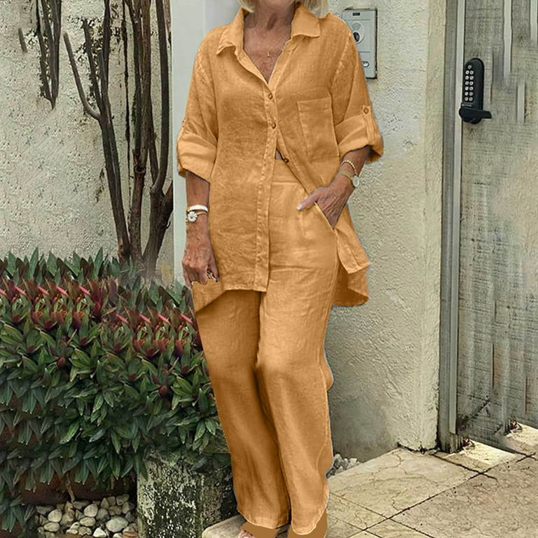 Linen set outfit best sale