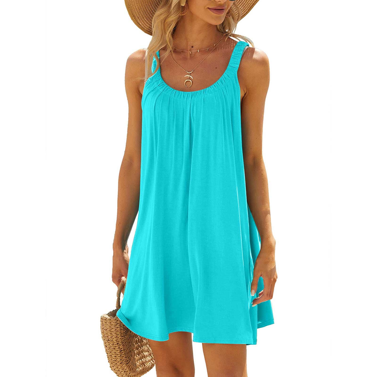 SELONE Sun Dresses Women Summer Casual Plus Size Beach Dresses for ...