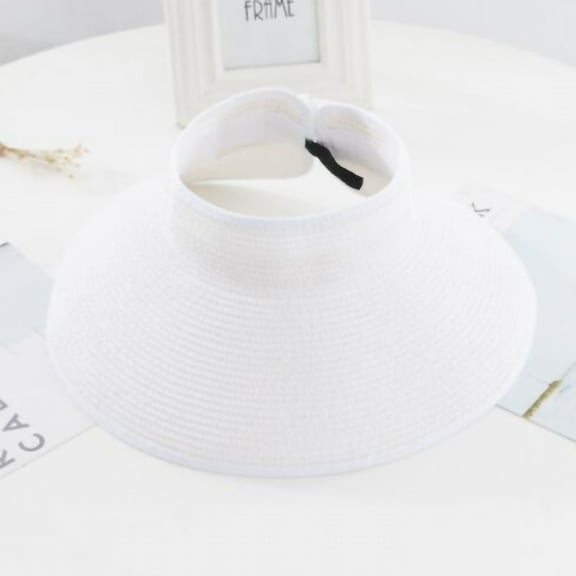 SELONE Sun Hat Women Sun Beach Visor Cap with Wide Brim for Sports Beach Golf Hiking Womens Wide Roll Up Straw Sun Visor Hat Bowknot Hat Beach Outdoor Hat