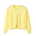 thumbnail image 1 of SELONE Sweater Jacket Boys Cotton Lightweight Zipper Solid Long Sleeve Cute Clothes Yellow 7 Years, 1 of 5