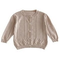 thumbnail image 1 of SELONE Sweater Jacket for Girls Lightweight Button Solid Long Sleeve Fall Winter Outfit Coffee 130, 1 of 6