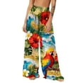 thumbnail image 1 of SELONE Swimsuit Cover for Women Sun Protection Boho Pants Summer Wide Leg Trouser Hawaiian Beach Wear, 1 of 7