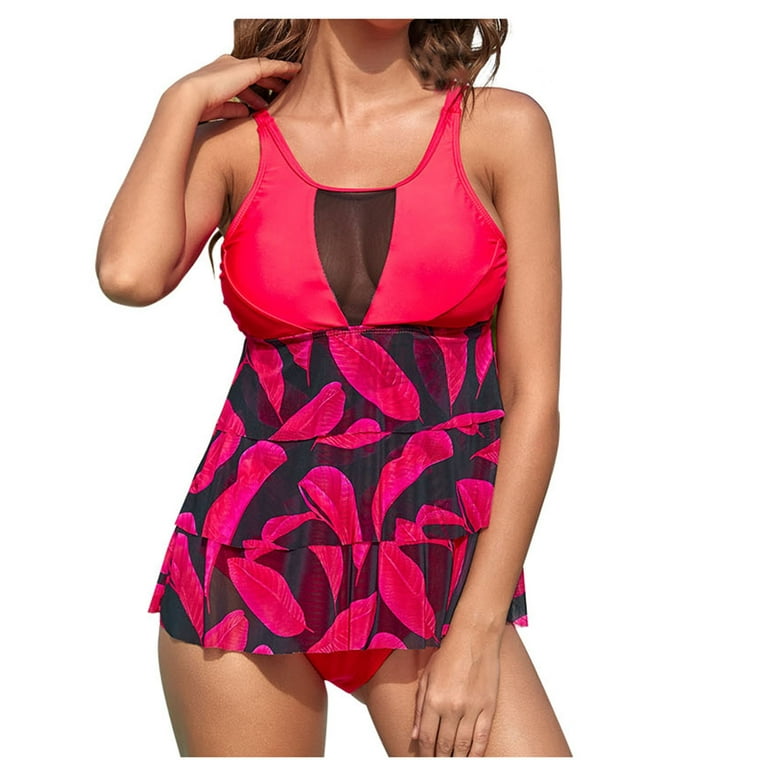 SELONE Tankini Bathing Suits for Women 2 Piece Tankini Plus Size