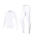 thumbnail image 1 of SELONE Thermal Underwear Set for Men Tight Crewneck Long Sleeve Tops Soild Elastic Waist Bottom Home Clothes, 1 of 3