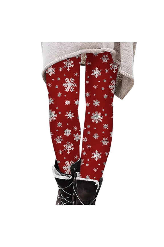 Christmas Sweatpants For Girls Snowflakes Straight Leg Trousers Elastic Waist Pants Holiday Outwear