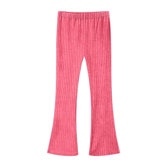 SELONE Flared Yoga Pants for Girls Big Kids Athleisure Sweatpants Soild Elastic Waist Trousers Spring Outwear