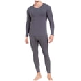 thumbnail image 1 of SELONE Thermal Underwear Sets for Men Tight Crewneck Long Sleeve Tops Soild Elastic Pants Pajama Sets, 1 of 7