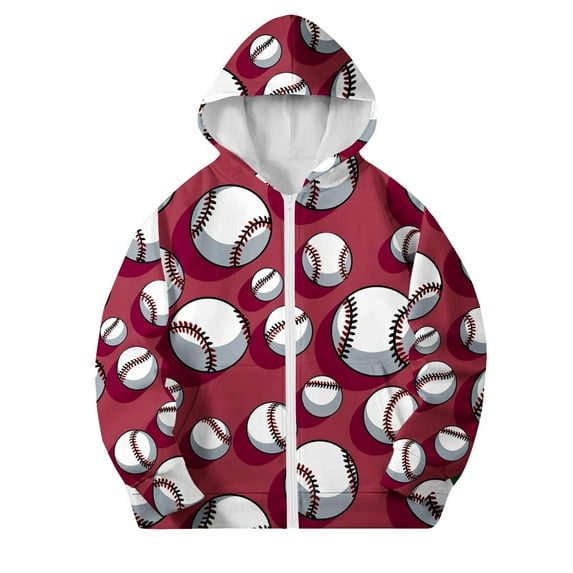 SELONE Toddler Hooded Jacket Boys with Pockets Hooded Lightweight Zipper Long Sleeve Fall Winter Coats Red 11 Years