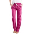 thumbnail image 1 of SELONE Trousers for Women Drawstring Pant Loose Baggy Mid Waisted Long with Pockets Straight Leg Solid Athletic Pants Office Pants Go Out Casual Pants Streetwear Pants Work Pants Fashion Clothes, 1 of 5