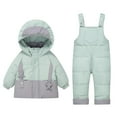 thumbnail image 1 of SELONE Two Piece Snowsuits for Boys Girls Fleece Hoodies Winter Puffer Jacket Windproof Waterproof Jumpsuits 3 Years, 1 of 1