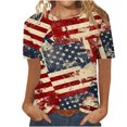 thumbnail image 1 of SELONE USA Themed Tank Tops Red White Blue Clothing O Neck Button Sleeveless Vest Short Tank T Shirt Blouse Tops USA Themed Clothing Perfect for Any Independence Day Celebration Red M, 1 of 4