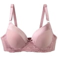 thumbnail image 1 of SELONE Underwire Bras for Women B Cup Lace Plus Size Push Up B Cup Bra Spaghetti Strap Bras Solid Underwear, 1 of 2