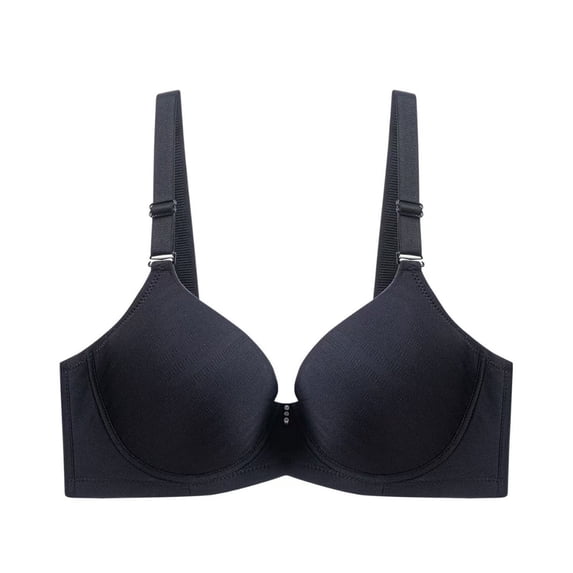 SELONE Underwire Bras for Women Full Coverage Push Up Seanless Lightly T Shirt Bra Spaghetti Strap Bras Solid Underwear