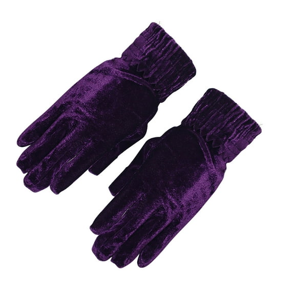 SELONE Winter Gloves for Women Soild Thick Fleece Fashionable Gloves for Cold Weather Purple