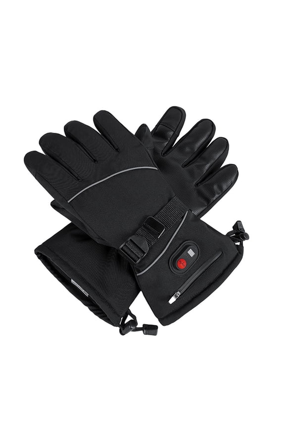 Winter Heated Gloves Double-Sided Heating Hand Anti Slip Touchscreen Warm Gloves for Outdoor Black