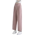 thumbnail image 1 of SELONE Women Maternity Pants Work Trousers Drawstring Straight Leg Bottoms with Pockets Soild Outwear, 1 of 4