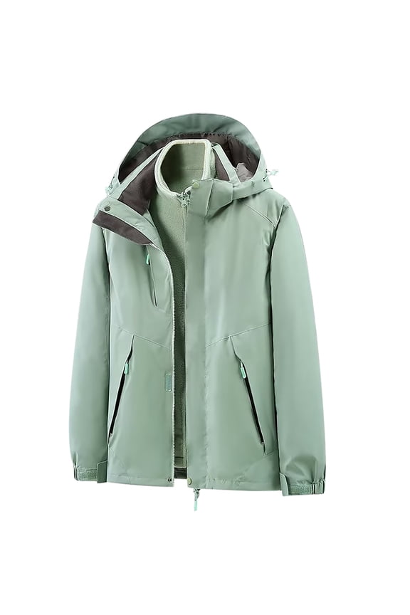 Women Down Ski Jackets Soft Windproof Waterproof Long Sleeve Coat Hooded Neck Mid-Length Zip Up Jacket Loose Casual Solid Outerwear with Pockets Winter Overcoat Outwear Coat Green 3XL