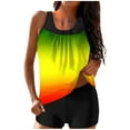 thumbnail image 1 of SELONE Women Swimsuits Tankini with Shorts Modest Swimwear High Waisted Color Block Bathing Suits 2 Piece Beachwear, 1 of 5