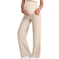 thumbnail image 1 of SELONE Women's Maternity Straight Pants for Work Stretchy Over The Belly Trousers High Waisted Bottoms Fleece Outwear, 1 of 3