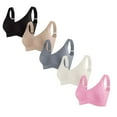 thumbnail image 1 of SELONE Women's Sports Bras 5 Pack Wireless Push Up Seanless T Shirt Bra Wide Strap Bralettes Breathable Underwear, 1 of 2