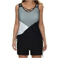 thumbnail image 1 of SELONE Women's Tankini Swimsuit Sets Modest 2 Piece Beachwear High Waisted Bathing Suits Color Block Beach Swimwear, 1 of 5