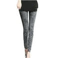 thumbnail image 1 of SELONE Womens Leggings Jean Denim Utility Dressy Everyday Soft Jeggings Compression Leggings Women Capris Leggings for Women Capri Jeggings for Women Athletic Leggings for Women 6-Black One Size, 1 of 9