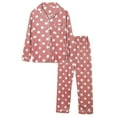thumbnail image 1 of SELONE Womens Pajama Sets Lightweight Printed Lapel Collar Button Long Sleeve Top Elastic Waist Pants, 1 of 4