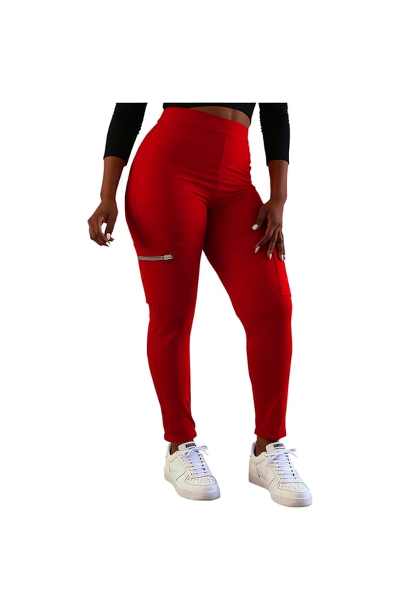 Womens Plus Size Leggings Dressy Stretch Tight with Pockets Butt Lifting Yoga Pants Spring Running Pants 2XL