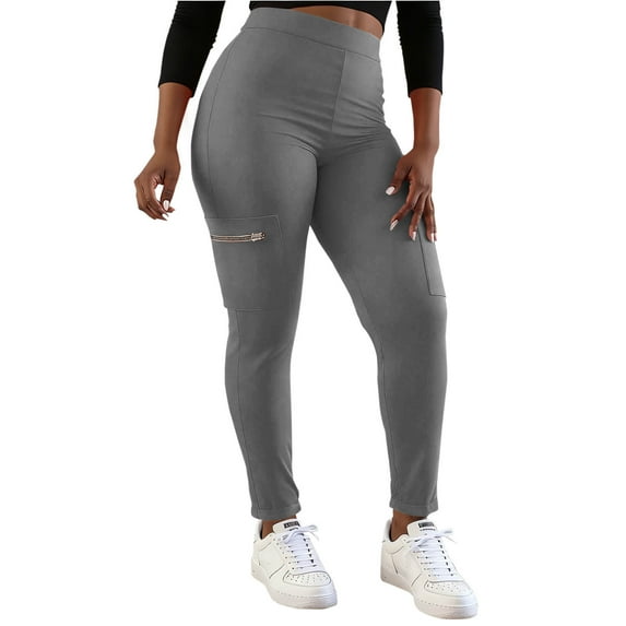 SELONE Womens Plus Size Leggings Dressy Stretch Tight with Pockets Butt Lifting Yoga Pants Spring Running Pants 2XL